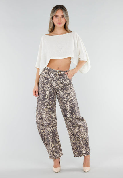 NEW040326 Panterprint Balloon Jeans