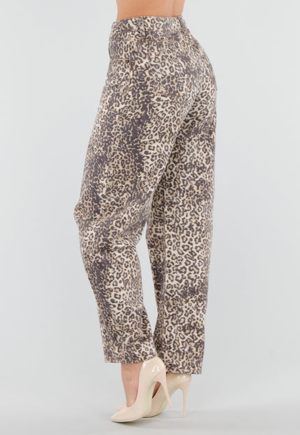 NEW040326 Panterprint Balloon Jeans
