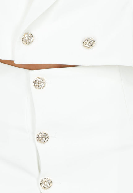 NEW040326 Witte Mini Overslag Rok