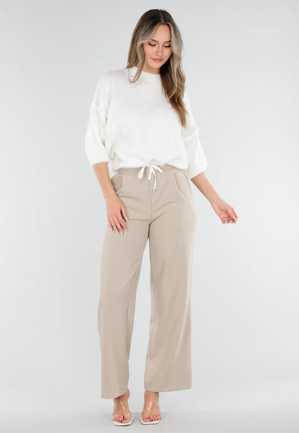 NEW040326 Witte Trui met Halflange Mouwen