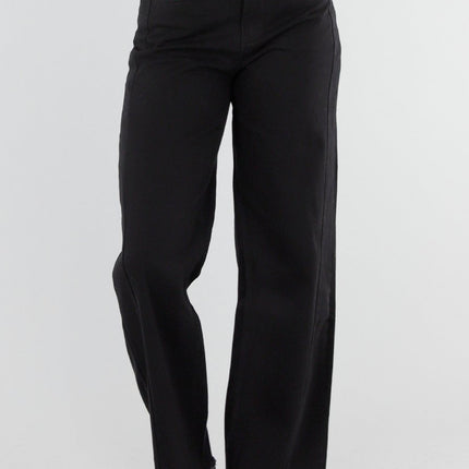 NEW040326 Zwarte Jeans met Rechte Pijpen