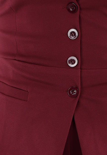 NEW040625 Burgendy Strapless Bustiertop