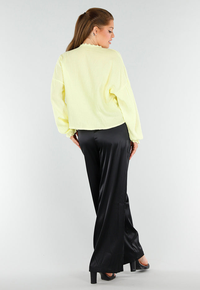 NEW040625 Butter Yellow Top met Hartzakken
