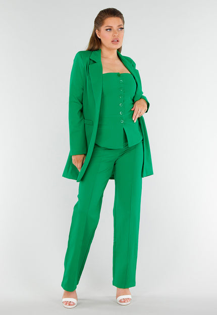 OP=OP.AV.12 Groene Strapless Gilettop