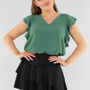 NEW040625 Mosgroene Top met Ruchemouw