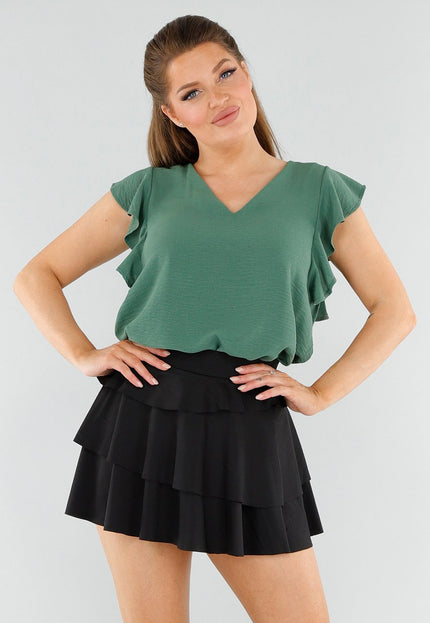 NEW040625 Mosgroene Top met Ruchemouw