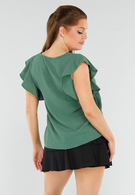 NEW040625 Mosgroene Top met Ruchemouw