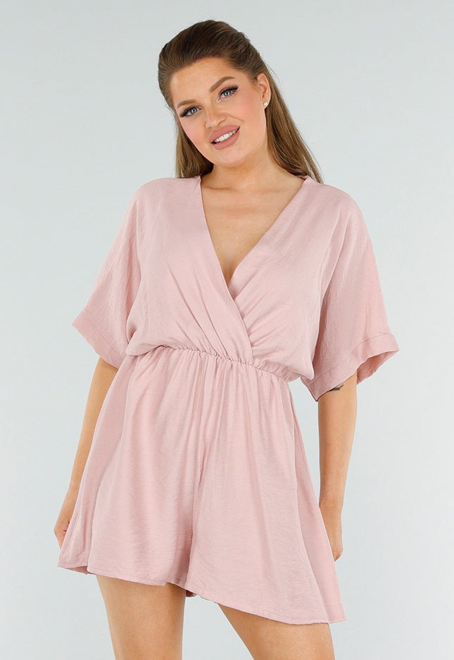 NEW040625 Oudroze Overslag Playsuit