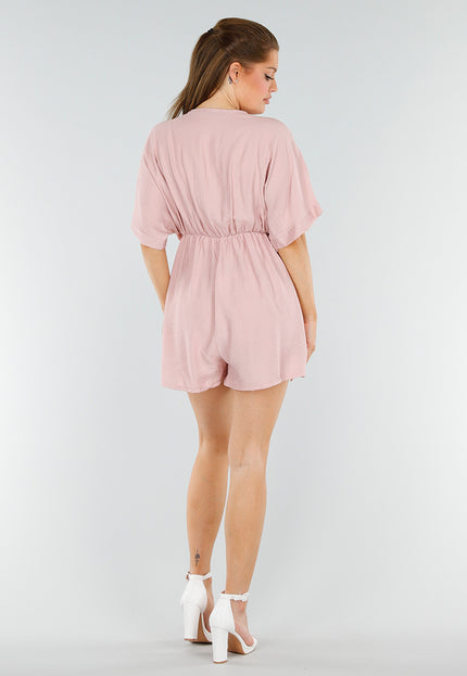 NEW040625 Oudroze Overslag Playsuit