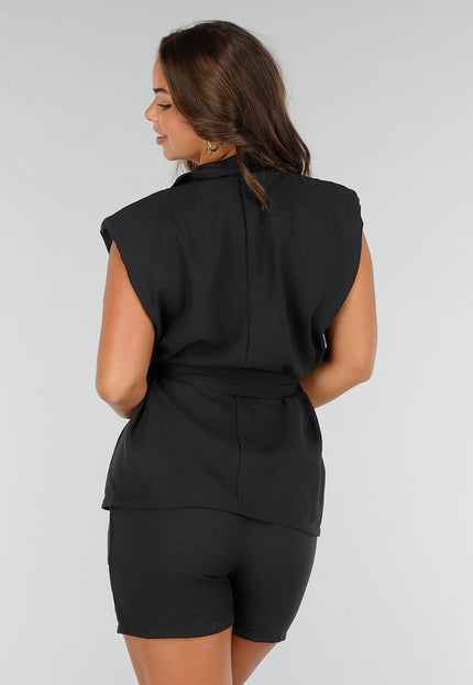 NEW040625 Zwarte Set met Blazertop en Short