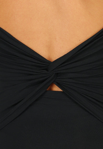 NEW0409 Super Stretchy Midi Jurk met Twist Rug