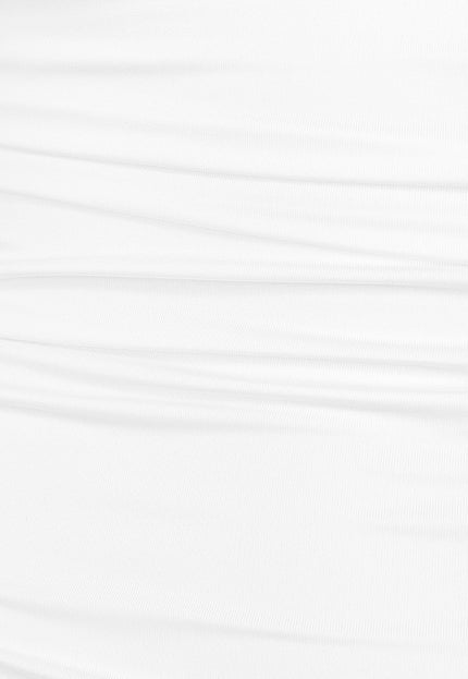 OP=OP.51.NL Witte Geplooide Bodycon Midi Jurk