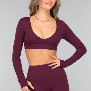 OP=OP.09.NL Aubergine Longsleeve Sporttop