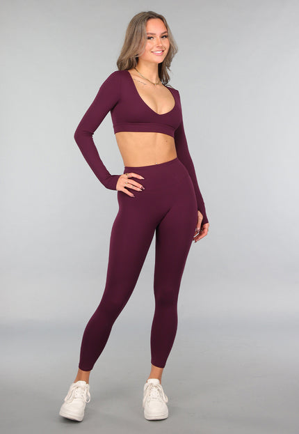 OP=OP.09.NL Aubergine Longsleeve Sporttop