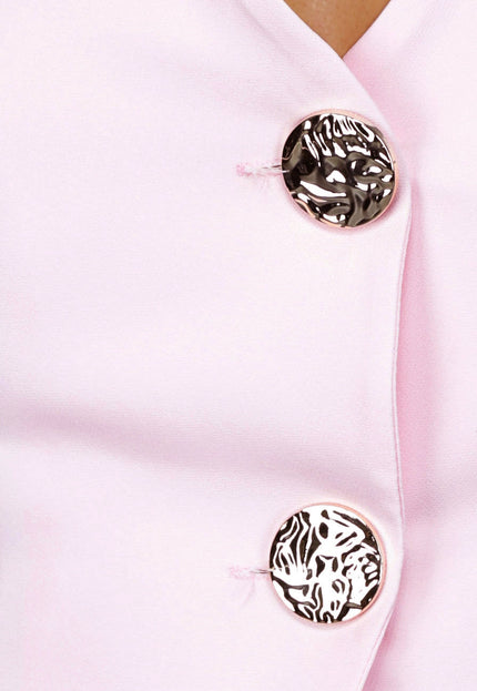 OP=OP.AV.12 Lichtroze Gilet Co Ord Set met Pantalon