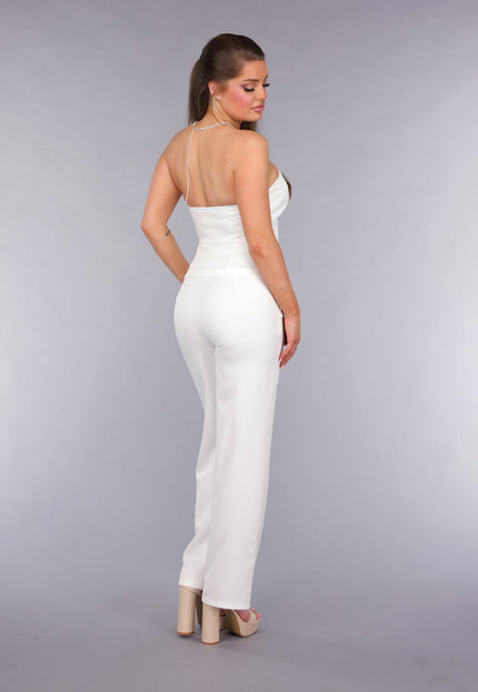 OP=OP.42.NL Witte Strapless Blazer Co Ord Set