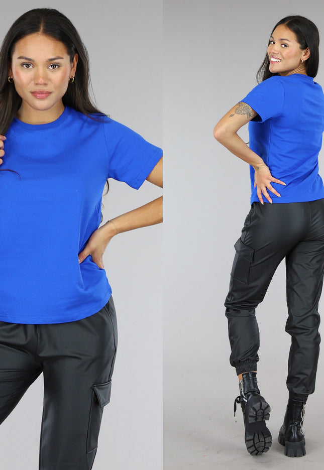 NEW0504 Blauw Basic T-Shirt