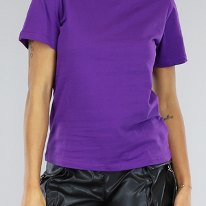 NEW0504 Donker Paars Basic T Shirt
