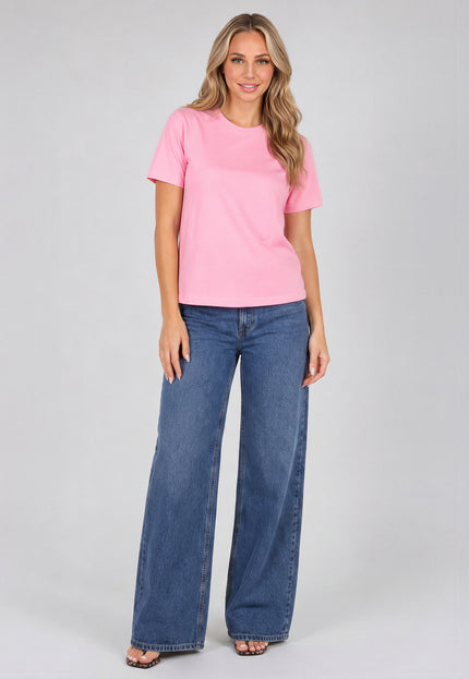 NEW0504 Roze Basic T Shirt