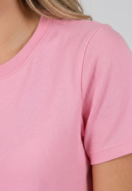 NEW0504 Roze Basic T Shirt