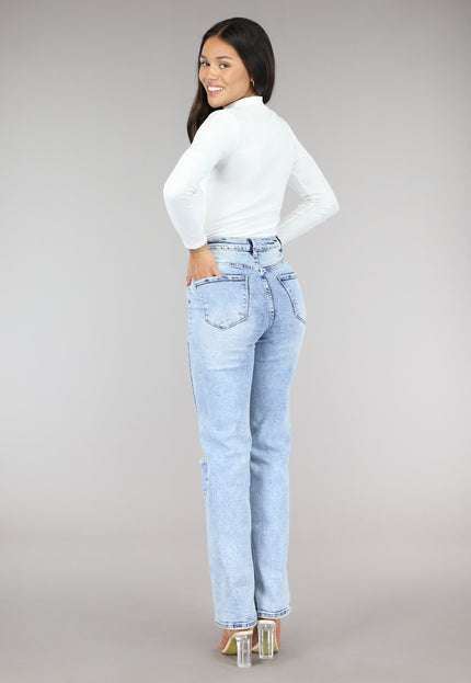 NEW0504 Witte Rib Bodysuit met Uitsnede