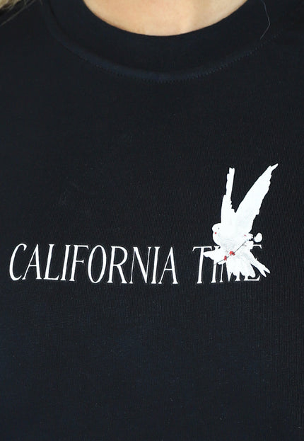 NEW0504 Zwart Oversized Duif T-Shirt