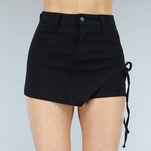 NEW0504 Zwarte Denim Skort