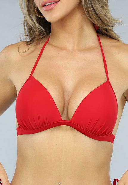 NEW0506 Rode Push-Up Triangel Bikini Top
