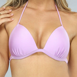 OP=OP.AV.12 Voorgevormde Lila Triangel Push-Up Bikini Top