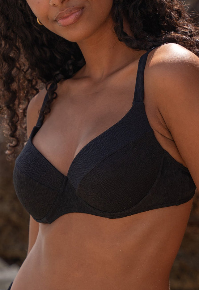 NEW0506 Zwarte Beugel Bikini Top met Push Up