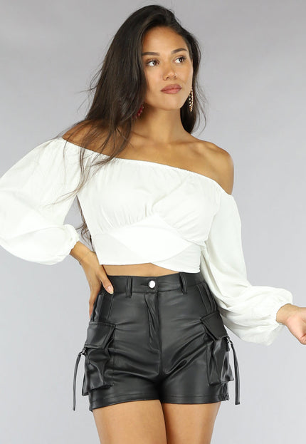 NEW0507 Wit Off Shoulder Topje