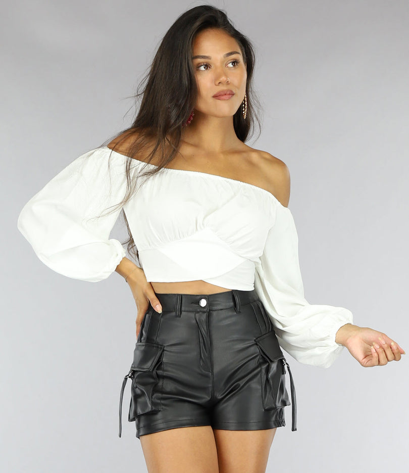 NEW0507 Wit Off Shoulder Topje