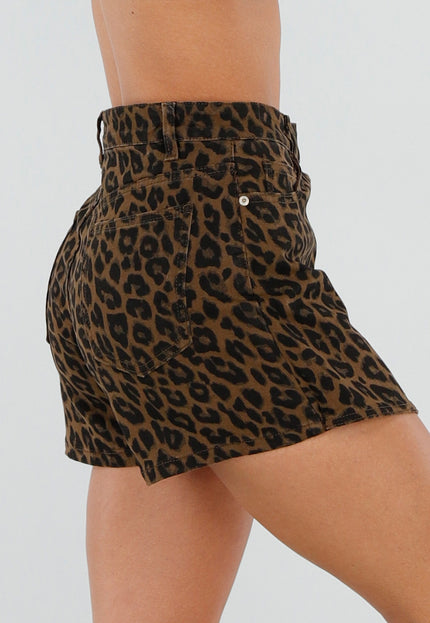 NEW050826 Bruine Leopard Skort