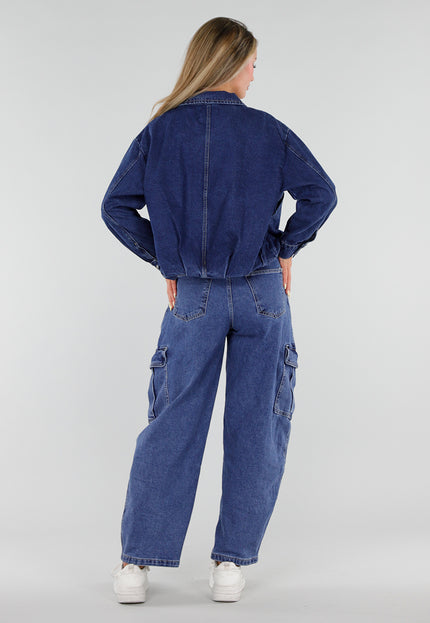 NEW050826 Donkerblauw Denim Jasje