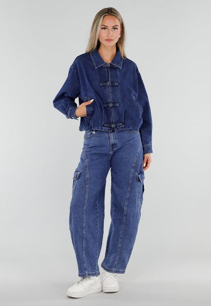 NEW050826 Donkerblauw Denim Jasje