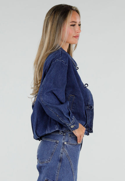 NEW050826 Donkerblauw Denim Jasje