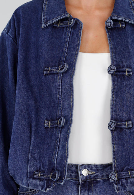 NEW050826 Donkerblauw Denim Jasje