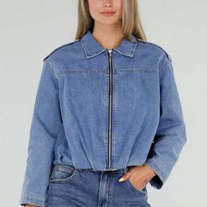 NEW050826 Lichtblauw Denim Jasje
