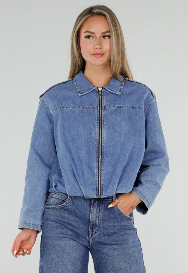 NEW050826 Lichtblauw Denim Jasje