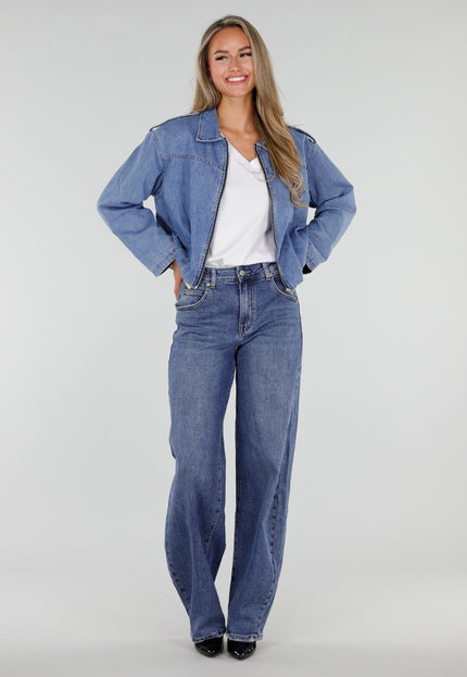 NEW050826 Lichtblauw Denim Jasje
