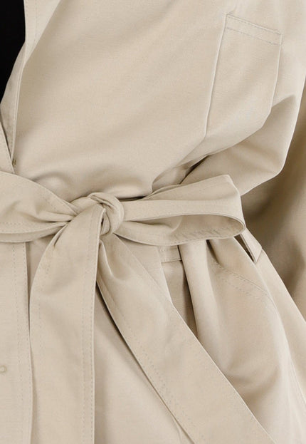 NEW051125 Beige Oversized Cropped Trenchcoat