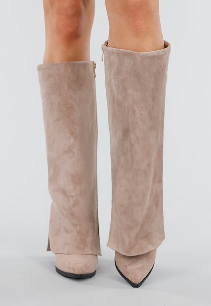 NEW051125 Beige Suède Laarzen