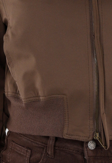NEW051125 Bruin Bomberjack met Rits