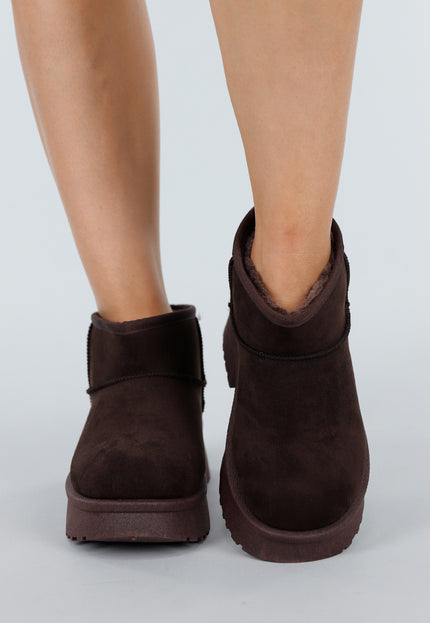 NEW051125 Bruine Suède-look Snowboots