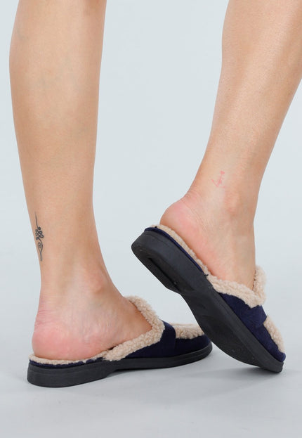 NEW051125 Donkerblauwe Teddy Loafers