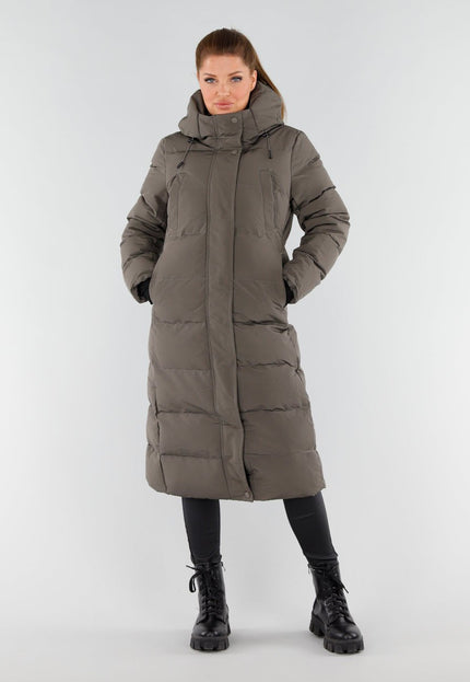 WINTER Khaki Lange Pufferjas