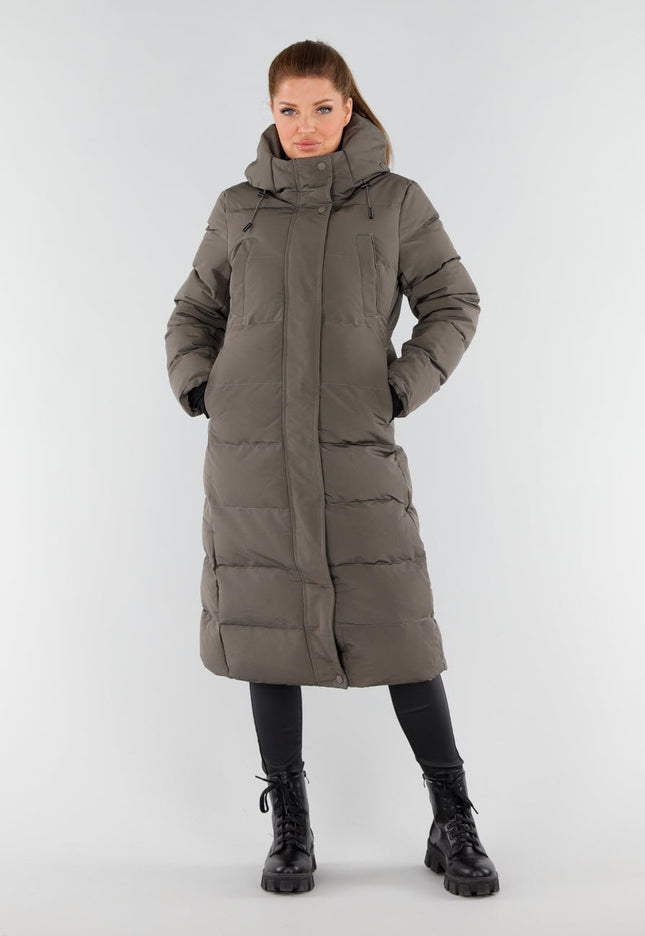 WINTER Khaki Lange Pufferjas