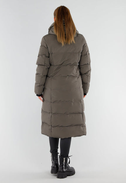 WINTER Khaki Lange Pufferjas