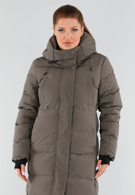 WINTER Khaki Lange Pufferjas