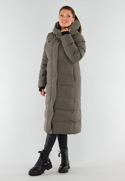 WINTER Khaki Lange Pufferjas